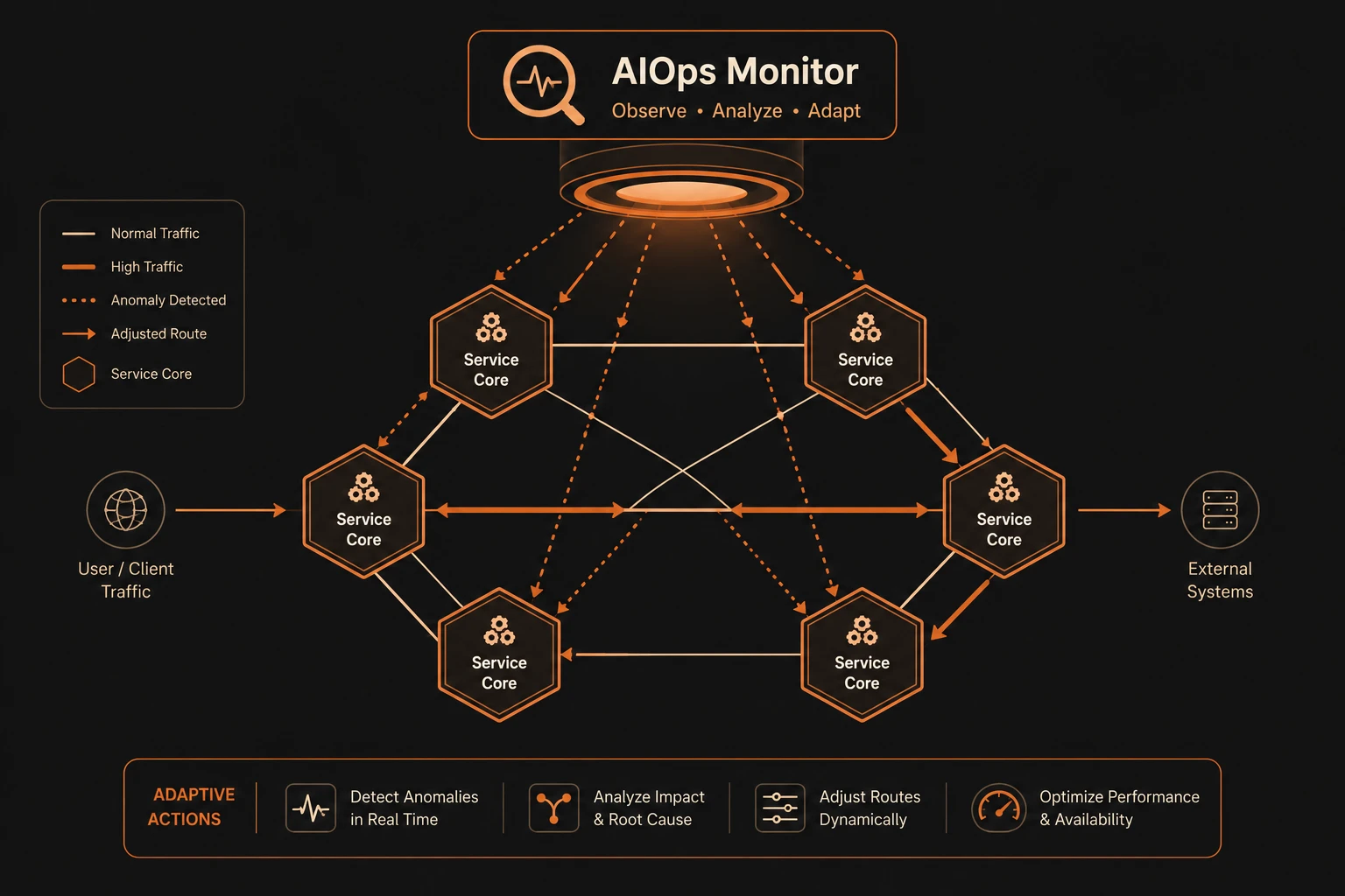 Micro-Service Meshes + AI Ops: Self-Optimising Systems