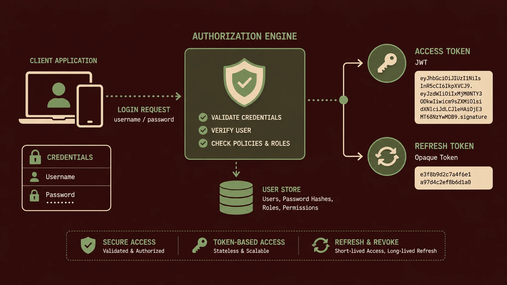 OAuth 2.0 Authorization Server Implementation: Managing Access Tokens and Refresh Tokens