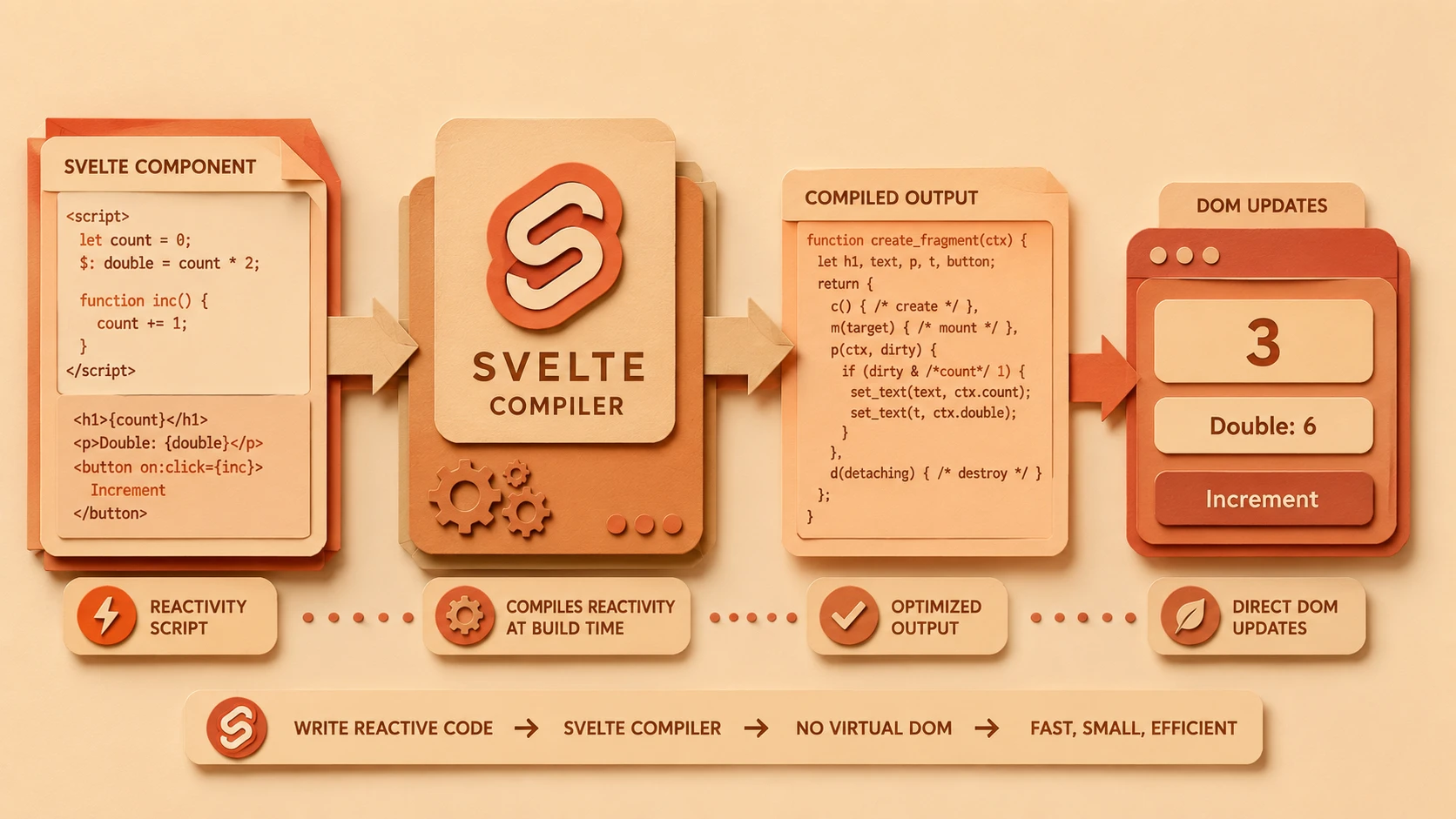 Svelte 3.0 Release: Compiler Reactivity without the Virtual DOM