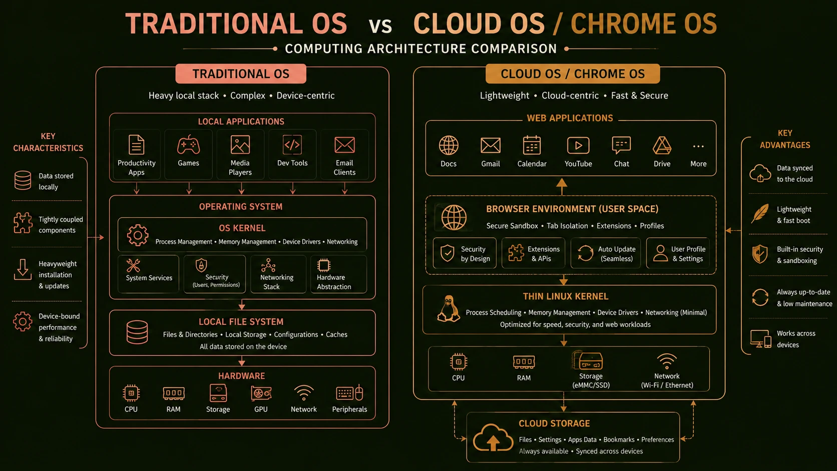 System architecture diagram and conceptual workflow layout for The Chromebook Era.