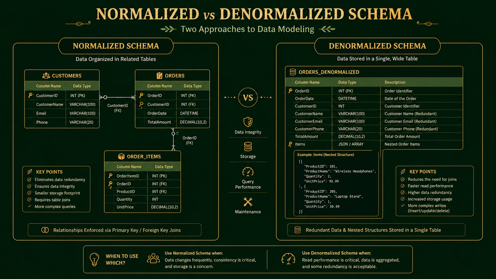 System architecture diagram and conceptual workflow layout for Database Normalization vs. Denormalization for Web-Scale Performance.