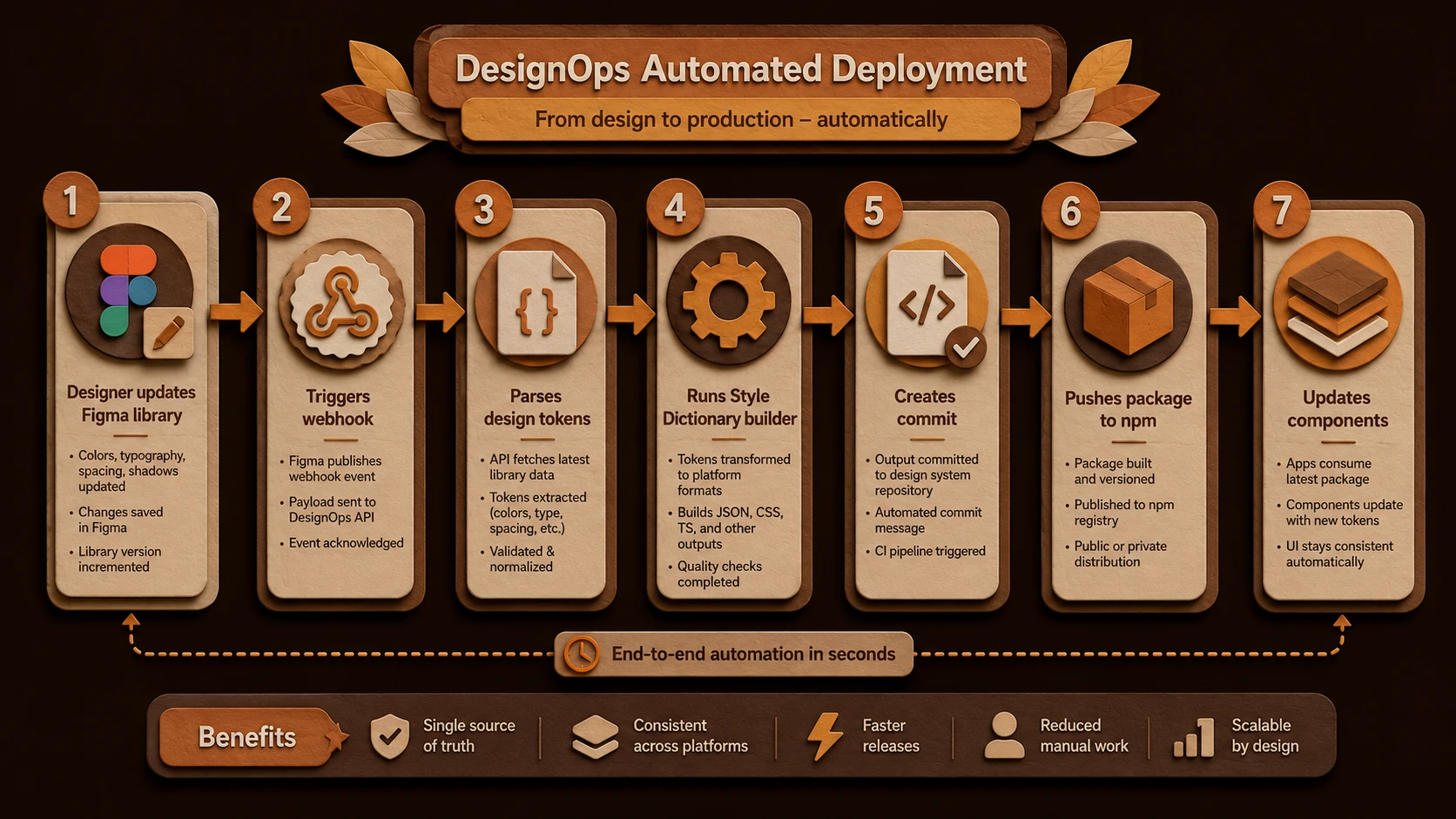 System architecture diagram and conceptual workflow layout for Design Systems Evolved.