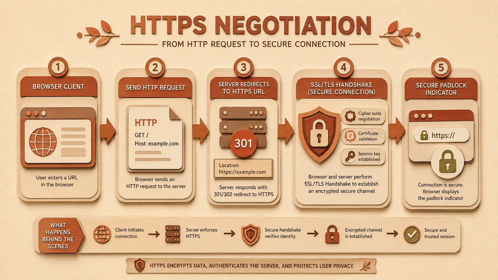 System architecture diagram and conceptual workflow layout for HTTPS-Only Web Movement.