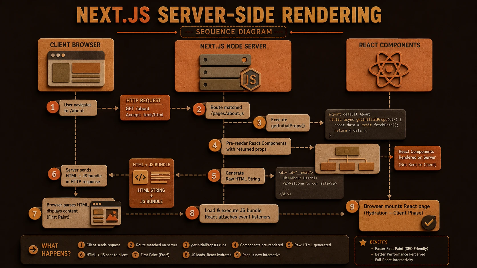 System architecture diagram and conceptual workflow layout for Next.js 1.0 Release.
