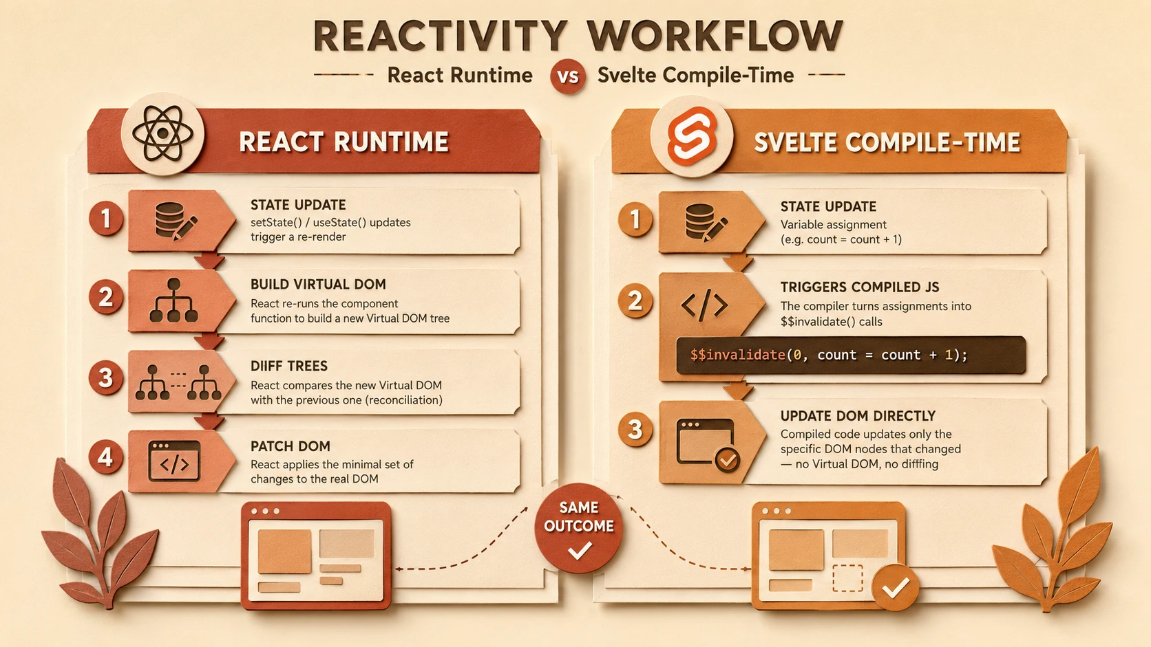System architecture diagram and conceptual workflow layout for Svelte 3.0 Release.