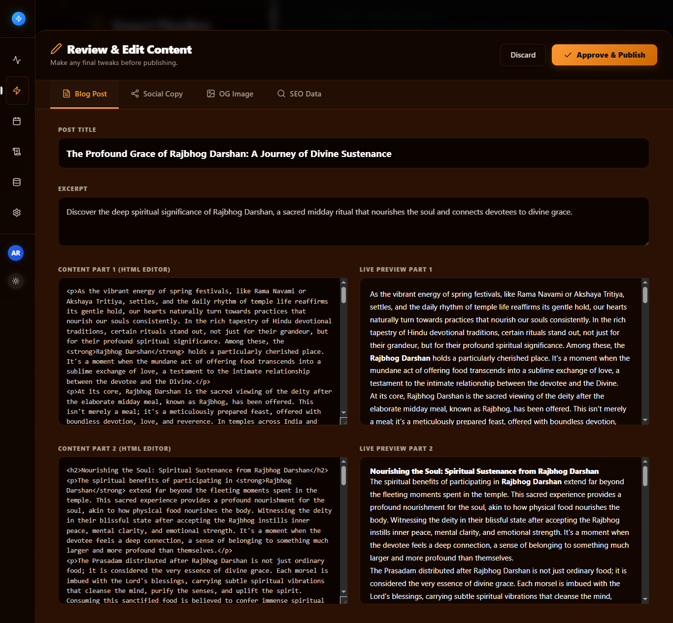 Review and Edit Generated Content